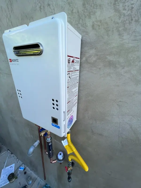 Tankless water heater installation for Woodlea homes
